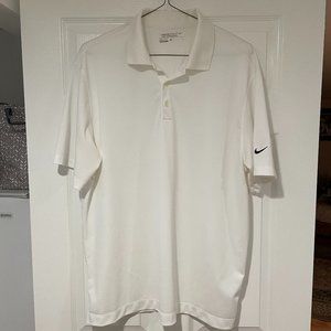Nike White Dri-Fit Golf Shirt XL